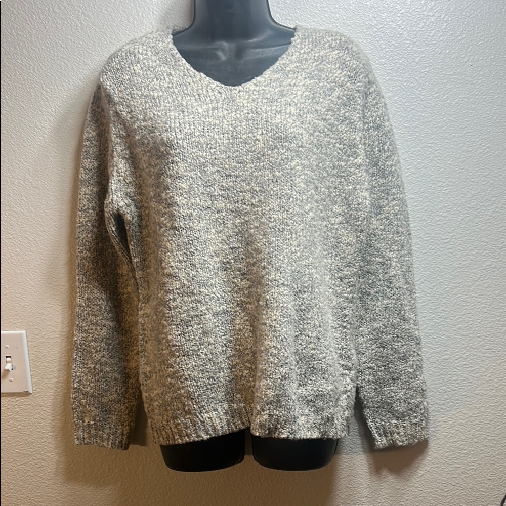 Cozy Gray V-Neck Sweater